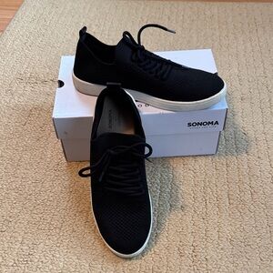 Women’s Sonoma Black Comfort Knit Sneakers